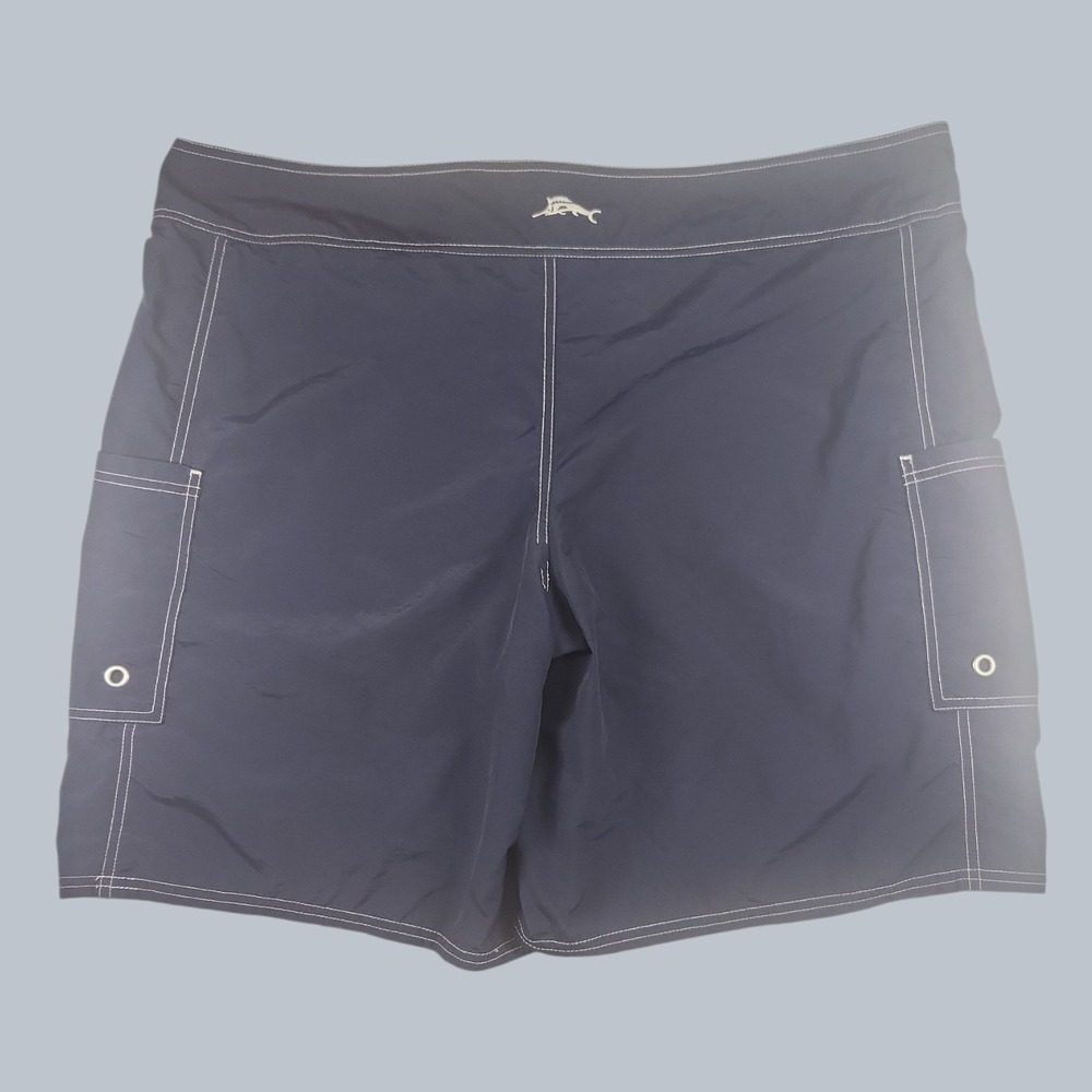 Tommy Bahama Women's Plus Size 1X Board Shorts Navy Blue Cargo - Picture 3 of 7